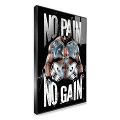 Bodybuilding Acrylic Glass Canvas Painting for Home Gym & Fitness Studio