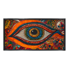 Premium Bohemian Eye Canvas Art | Vibrant Mandala Style Wall Decor