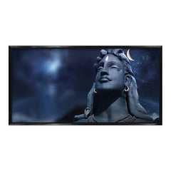 Premium Adiyogi Shiva Statue Canvas Art | Lord Shiva Wall Decor Painting