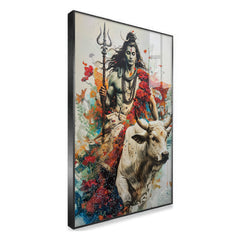 Abstract Lord Shiva Spiritual Acrylic Painting