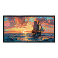 Premium Impressionist Sailing Ship Canvas Art