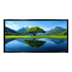 Premium Vibrant Green Tree of Life Canvas Painting