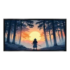 The Lone Warrior's Journey: Samurai Sunset Silhouette – Exclusive Fine Art Canvas