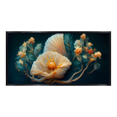 Premium Elegant Floral Flower art Canvas Wall Painting for Wall Decors
