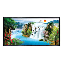 Premium Stunning Waterfall Nature Scenery of Colorful Canvas Wall Paintings & Arts