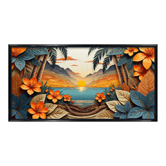 Premium Tropical Sunset Canvas Art Print