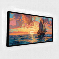 Premium Impressionist Sailing Ship Canvas Art