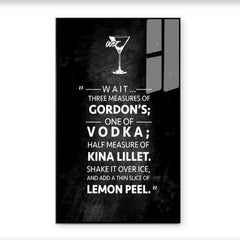 Modern Vesper Martini Cocktail Recipe Canvas Painting