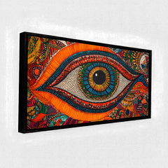 Premium Bohemian Eye Canvas Art | Vibrant Mandala Style Wall Decor