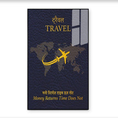 Premium Navy Blue Acrylic Travel Art - High-Gloss World Map Painting