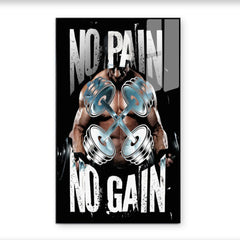 Bodybuilding Acrylic Glass Canvas Painting for Home Gym & Fitness Studio