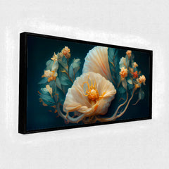 Premium Elegant Floral Flower art Canvas Wall Painting for Wall Decors