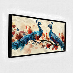 Premium Vibrant Abstract Peacock Canvas Art