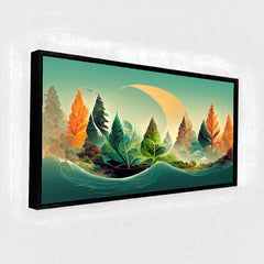 Premium Ethereal Fantasy Forest Framed Wall Art | Abstract Nature Landscape Canvas