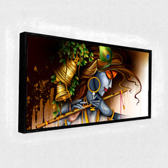 Premium Wall Canvas Large Painting of Lord Krishna For Home Decors