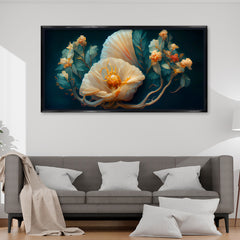 Premium Elegant Floral Flower art Canvas Wall Painting for Wall Decors