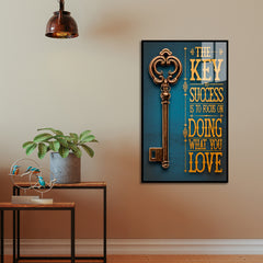 Inspirational Vintage Key Wall Decor - Motivational Success Office Painting