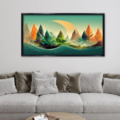 Premium Ethereal Fantasy Forest Framed Wall Art | Abstract Nature Landscape Canvas