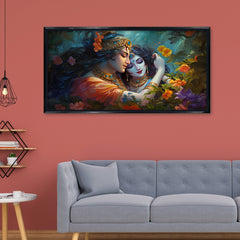 Premium Radha Krishna Love Canvas Art