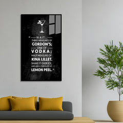 Modern Vesper Martini Cocktail Recipe Canvas Painting