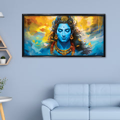 Premium Lord Shiva Meditation Abstract Wall Paintings For Home Wall Decors