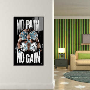 Bodybuilding Acrylic Glass Canvas Painting for Home Gym & Fitness Studio
