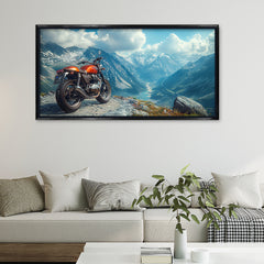 Premium Motorcycle Adventure Canvas Painting  - Scenery Wall Art for Living Room & Office