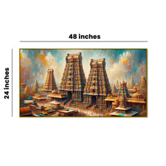 The Temple of a Thousand Colors at Madurai's Meenakshi Amman  Canvas Print Wall  Painting