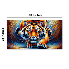 The Vibrant Gaze of the Prowling Hunter, Tiger Canvas Print Wall Painting