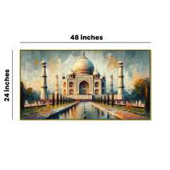 Agra's Taj Mahal Reflections The Jewel of India Canvas Print wall paintings 
