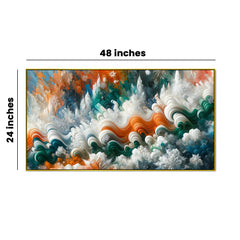 Tri-Color Accent for Home: Indian Tricolor Canvas Print Wall Art