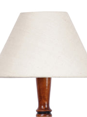 White Jute Conical Wooden Floor Lamp