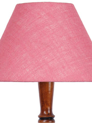 Pink Jute Conical Wooden Floor Lamp