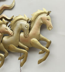 7 Horse Wall Décor Metal Wall Décor with LED Light