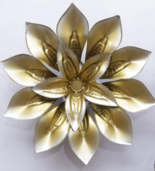 Sparkle and Shine Metal Gold Flower Wall art