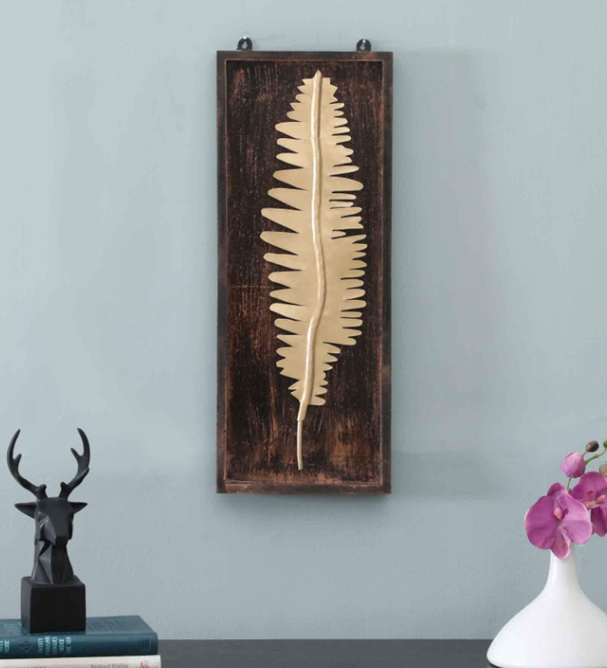 Metal Leaf Decorative Mounted Art Sculpture for Home Décor