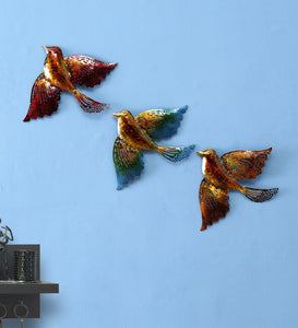 Flying Birds Set of 3 Metal Wall Decorative Art