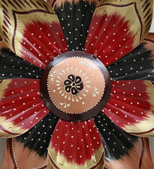 Metal Artifacts Red Flower 3D metal Wall Art