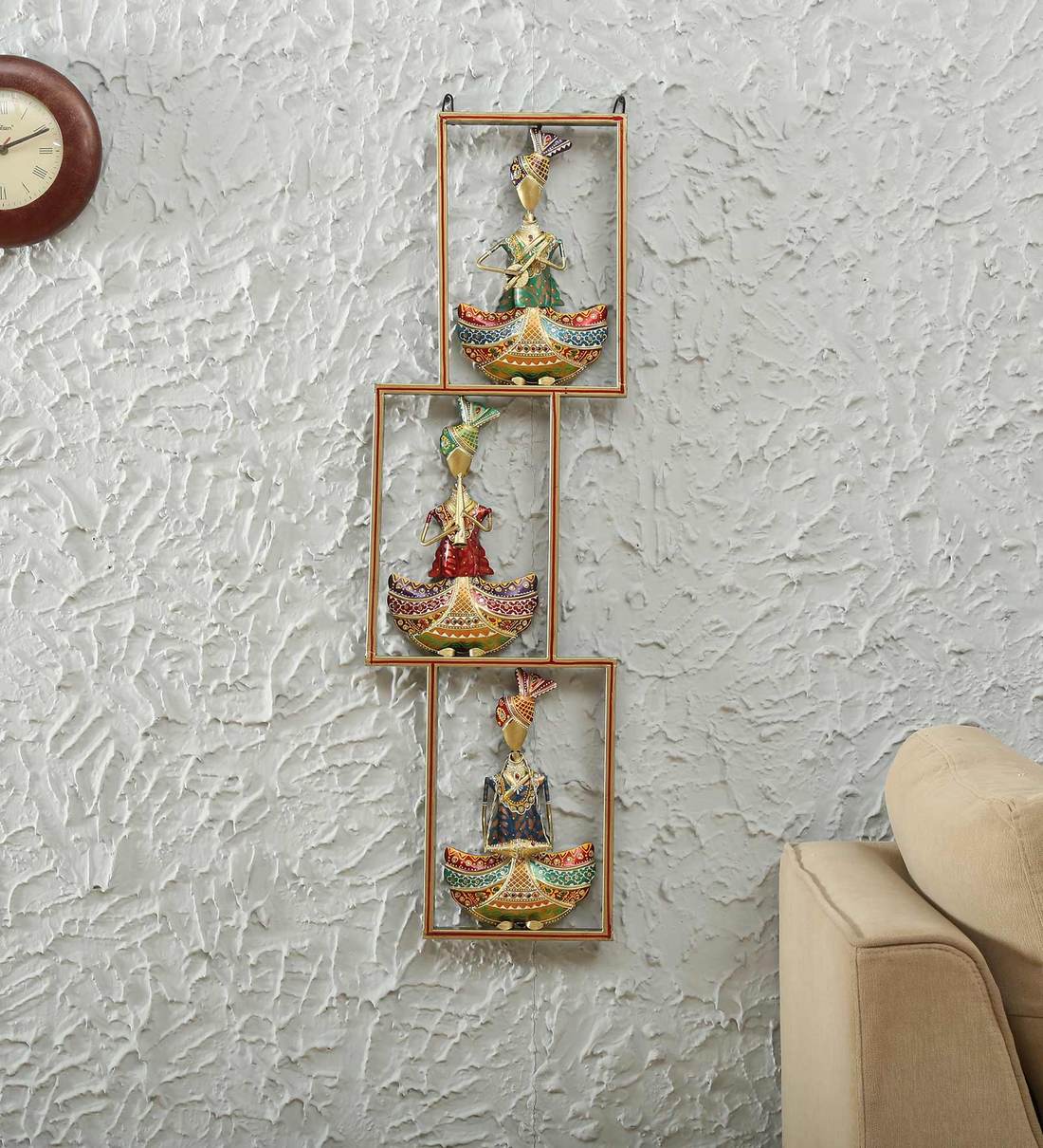 Multicolored Musician Metal Wall Decorative Art Frame