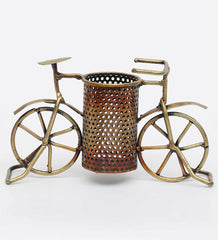 Cycle Pen Holder In Copper  table decor