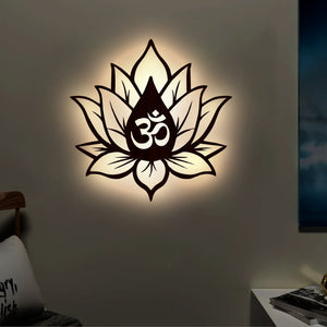 Premium LED Om Lotus Backlit wall Décor