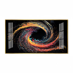 Luxury Cosmic Prism Canvas Art | Abstract Fluid Art Swirl Wall Decoration