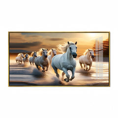 Premium Acrylic Horse Painting | Success & Prosperity Wall Painting