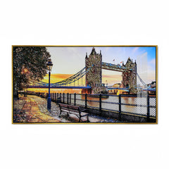 London Evening" Premium Framed Canvas | Modern Cityscape Wall  Painting