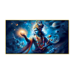 Premium Lord Krishna Cosmic Universe Canvas Painting