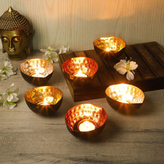 Eye Shape Tealight Holders Set of 6