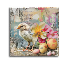 Serene Birds with Floral Landscapes Wall Decor
