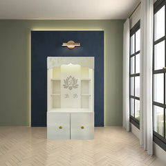 Luxury Om & Lotus Design Pooja Mandir