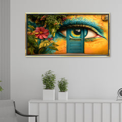 Premium Surreal Eye Mural Wall Art | Vibrant Street Graffiti Style Canvas Print