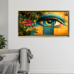 Premium Surreal Eye Mural Wall Art | Vibrant Street Graffiti Style Canvas Print